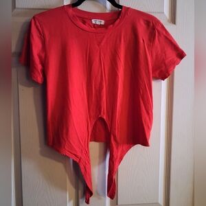 Red Shirt with Front Tie